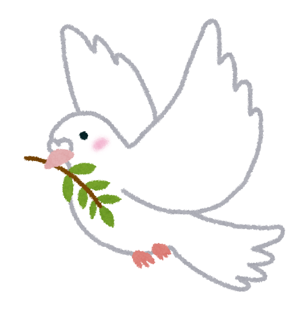 平和の象徴のハトのイラスト