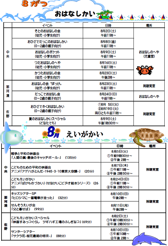 令和7年8月号としょかんだより第2面