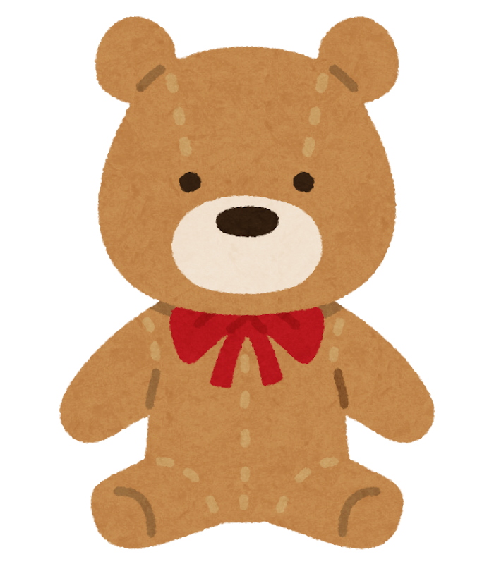 くまのぬいぐるみのイラスト